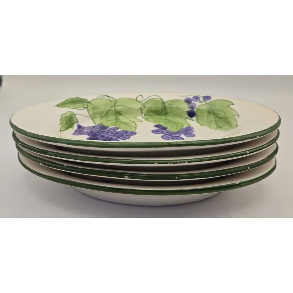 Vintage Olive Oil Ceramic‎ Plate Of The Tuscan Estates Of Ruffino Grape Vines...